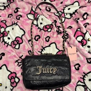 Juicy Couture Black Embossed Shoulder Bag